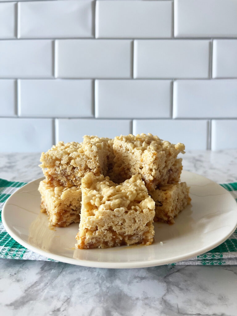 Salted Caramel Rice Krispie Treats with Browned Butter