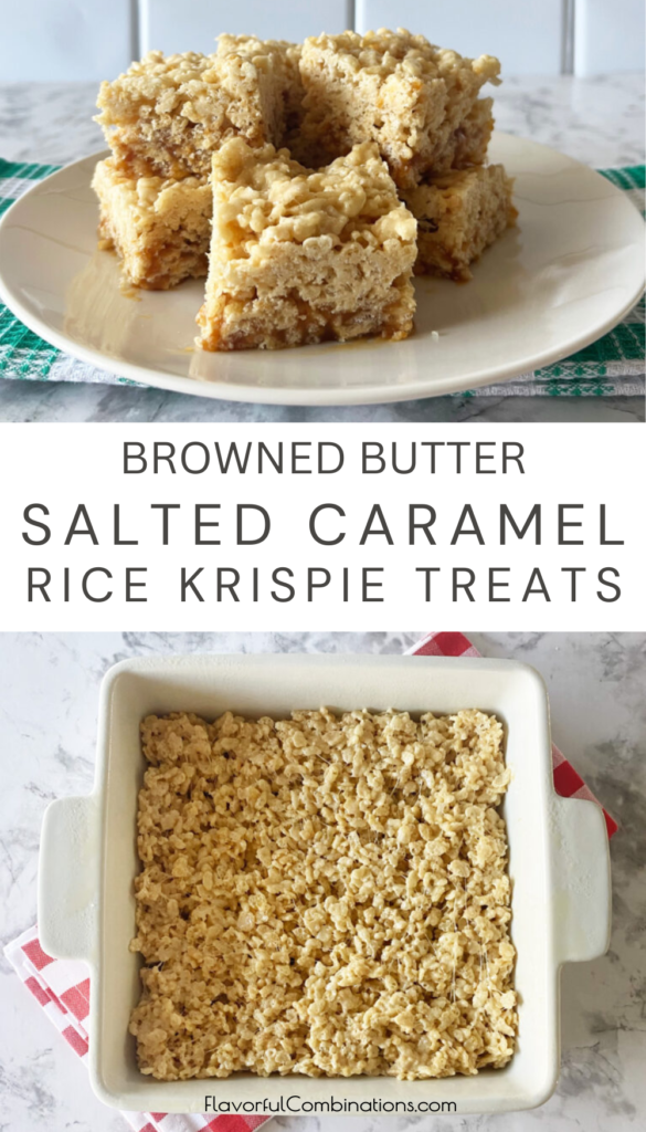 Salted Caramel Rice Krispie Treats with Browned Butter